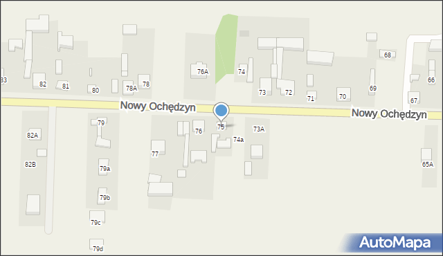 Nowy Ochędzyn, Nowy Ochędzyn, 75, mapa Nowy Ochędzyn