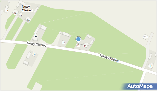 Nowy Olesiec, Nowy Olesiec, 12, mapa Nowy Olesiec
