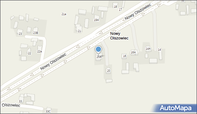 Nowy Olszowiec, Nowy Olszowiec, 20A, mapa Nowy Olszowiec
