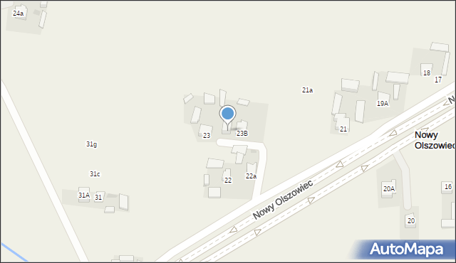 Nowy Olszowiec, Nowy Olszowiec, 23a, mapa Nowy Olszowiec