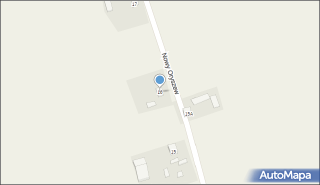 Nowy Oryszew, Nowy Oryszew, 16, mapa Nowy Oryszew
