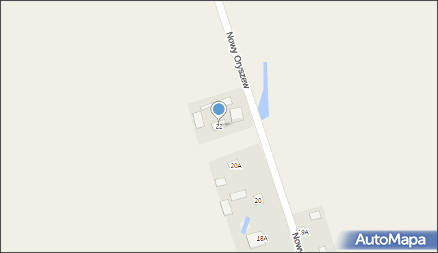 Nowy Oryszew, Nowy Oryszew, 22, mapa Nowy Oryszew
