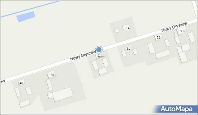 Nowy Oryszew, Nowy Oryszew, 50, mapa Nowy Oryszew
