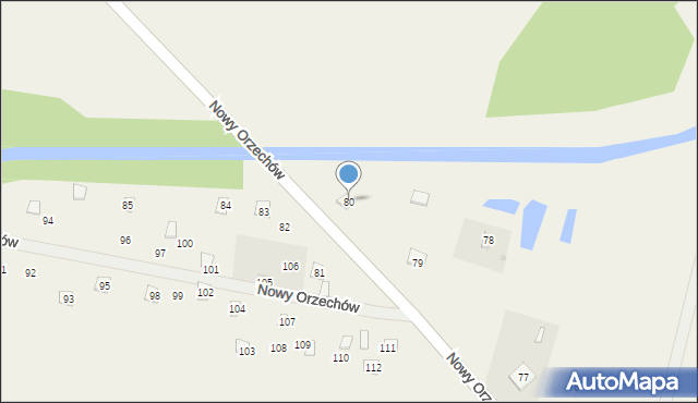 Nowy Orzechów, Nowy Orzechów, 80, mapa Nowy Orzechów