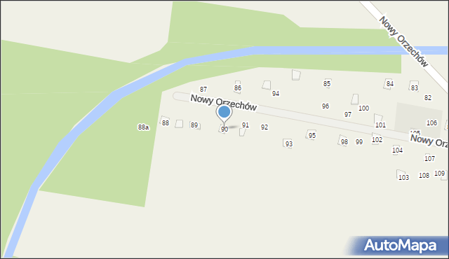 Nowy Orzechów, Nowy Orzechów, 90, mapa Nowy Orzechów