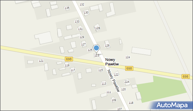 Nowy Pawłów, Nowy Pawłów, 123, mapa Nowy Pawłów