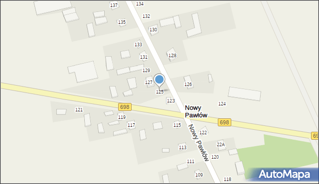 Nowy Pawłów, Nowy Pawłów, 125, mapa Nowy Pawłów