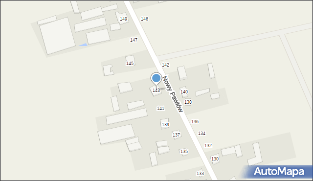 Nowy Pawłów, Nowy Pawłów, 143, mapa Nowy Pawłów