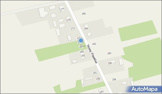 Nowy Pawłów, Nowy Pawłów, 167, mapa Nowy Pawłów