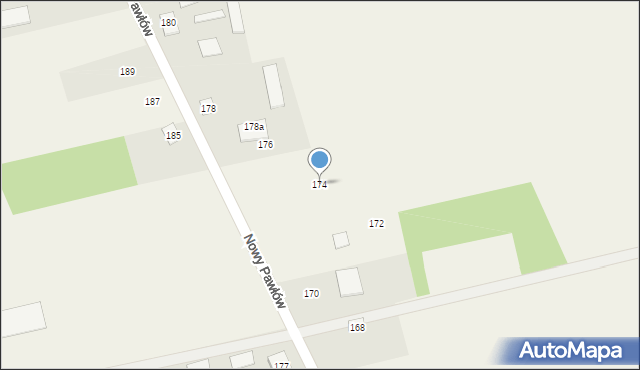 Nowy Pawłów, Nowy Pawłów, 174, mapa Nowy Pawłów