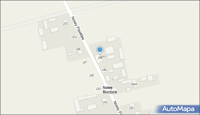 Nowy Pawłów, Nowy Pawłów, 188, mapa Nowy Pawłów