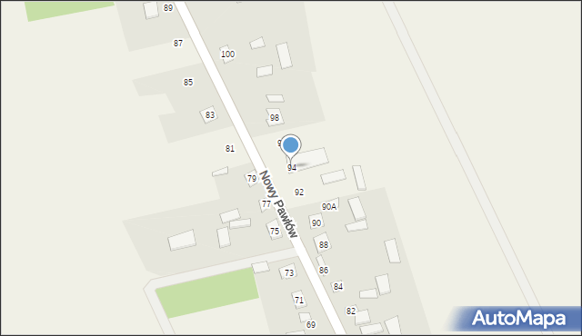 Nowy Pawłów, Nowy Pawłów, 94, mapa Nowy Pawłów