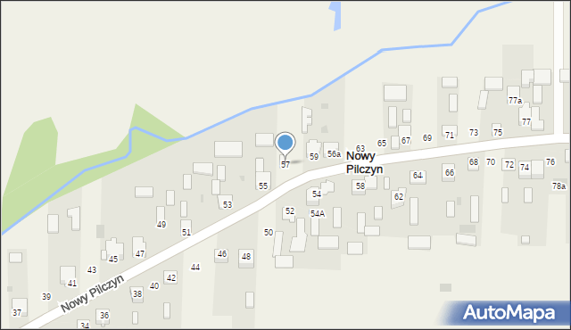 Nowy Pilczyn, Nowy Pilczyn, 57, mapa Nowy Pilczyn