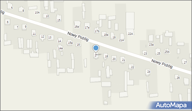 Nowy Pożóg, Nowy Pożóg, 17, mapa Nowy Pożóg