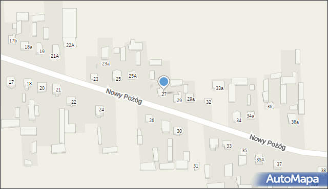 Nowy Pożóg, Nowy Pożóg, 27, mapa Nowy Pożóg