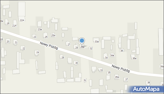Nowy Pożóg, Nowy Pożóg, 29a, mapa Nowy Pożóg