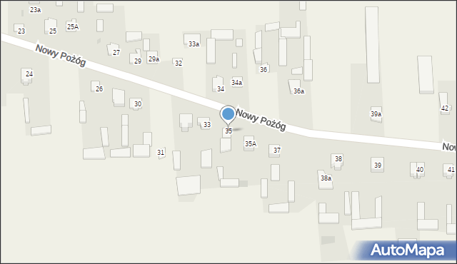 Nowy Pożóg, Nowy Pożóg, 35, mapa Nowy Pożóg