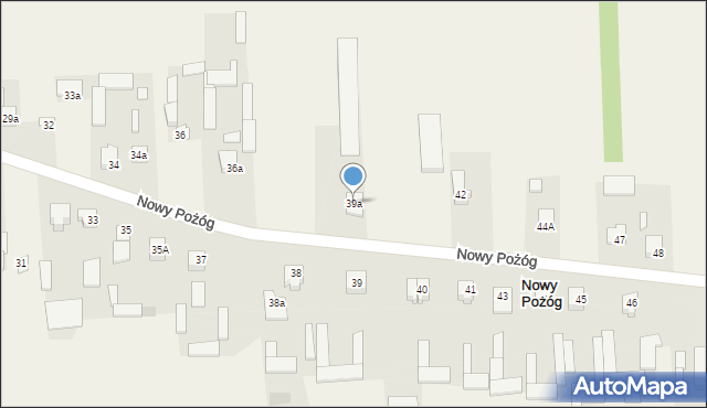Nowy Pożóg, Nowy Pożóg, 39a, mapa Nowy Pożóg