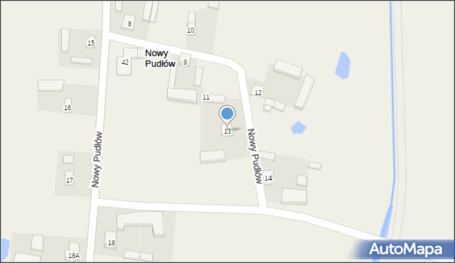 Nowy Pudłów, Nowy Pudłów, 13, mapa Nowy Pudłów