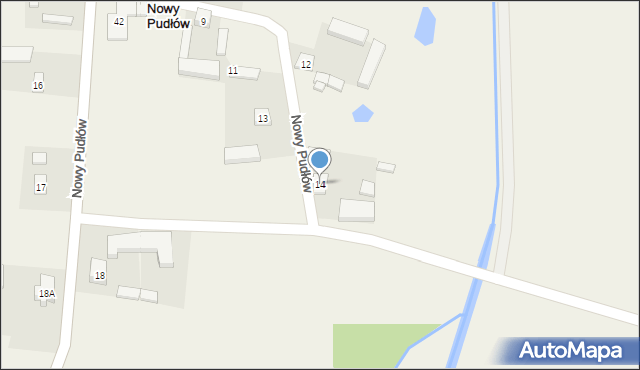 Nowy Pudłów, Nowy Pudłów, 14, mapa Nowy Pudłów