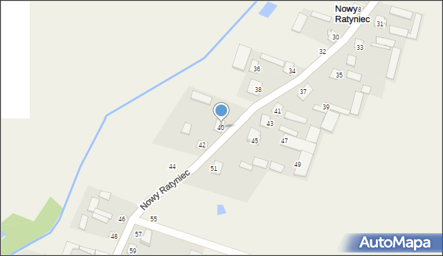 Nowy Ratyniec, Nowy Ratyniec, 40, mapa Nowy Ratyniec