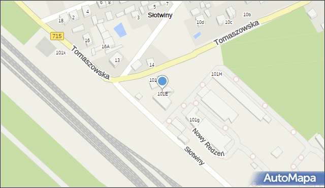 Nowy Redzeń, Nowy Redzeń, 101E, mapa Nowy Redzeń