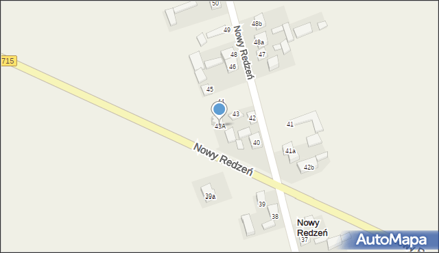 Nowy Redzeń, Nowy Redzeń, 43A, mapa Nowy Redzeń