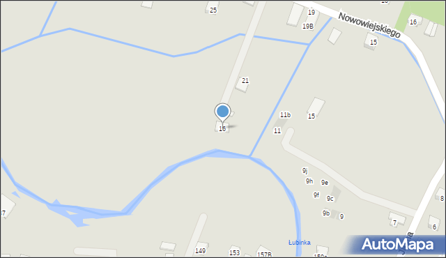 Nowy Sącz, Nowowiejskiego Feliksa, 21b, mapa Nowego Sącza
