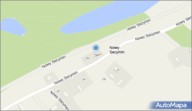 Nowy Secymin, Nowy Secymin, 23A, mapa Nowy Secymin