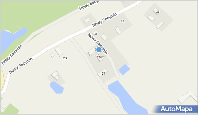 Nowy Secymin, Nowy Secymin, 25A, mapa Nowy Secymin