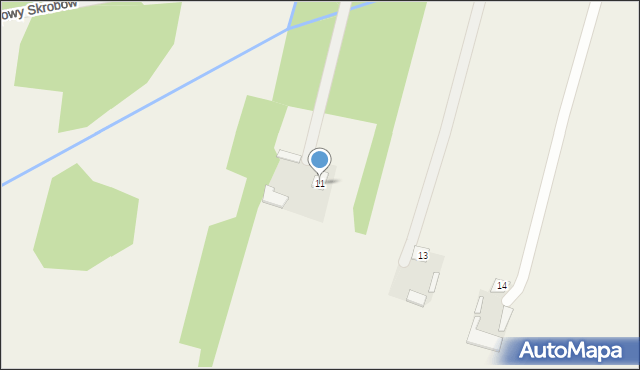 Nowy Skrobów, Nowy Skrobów, 11, mapa Nowy Skrobów