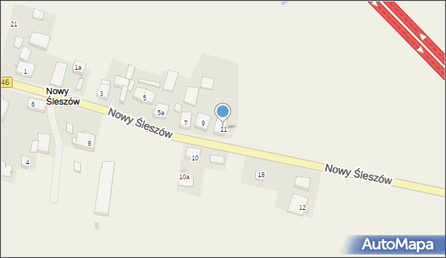 Nowy Śleszów, Nowy Śleszów, 11, mapa Nowy Śleszów