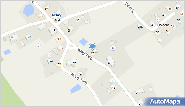 Nowy Targ, Nowy Targ, 27, mapa Nowego Targu