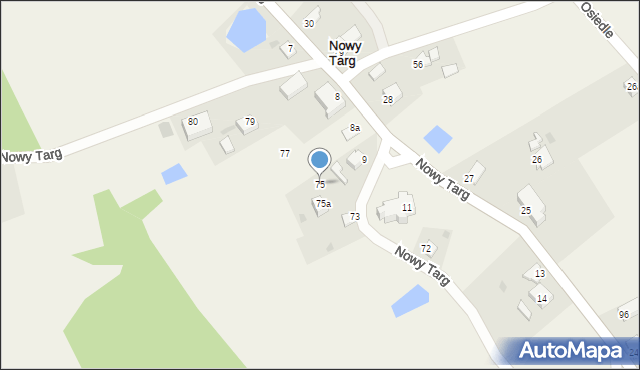 Nowy Targ, Nowy Targ, 75, mapa Nowego Targu