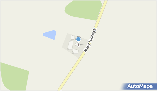 Nowy Toporzyk, Nowy Toporzyk, 8, mapa Nowy Toporzyk