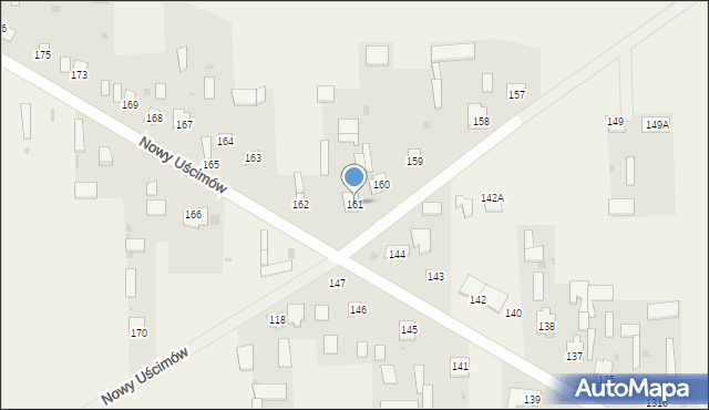 Nowy Uścimów, Nowy Uścimów, 161, mapa Nowy Uścimów