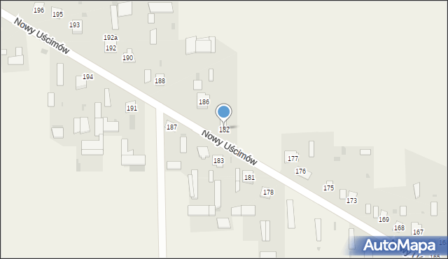 Nowy Uścimów, Nowy Uścimów, 182, mapa Nowy Uścimów