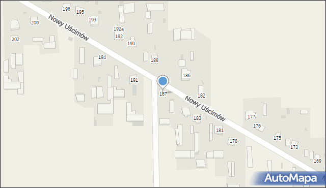 Nowy Uścimów, Nowy Uścimów, 187, mapa Nowy Uścimów