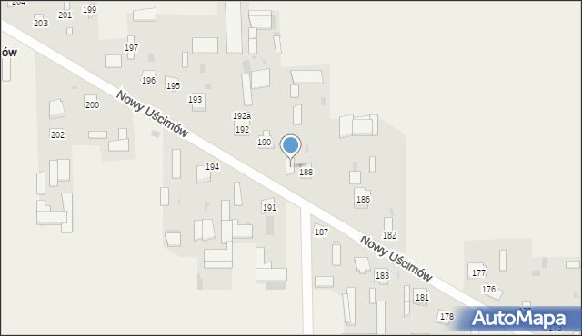 Nowy Uścimów, Nowy Uścimów, 189, mapa Nowy Uścimów