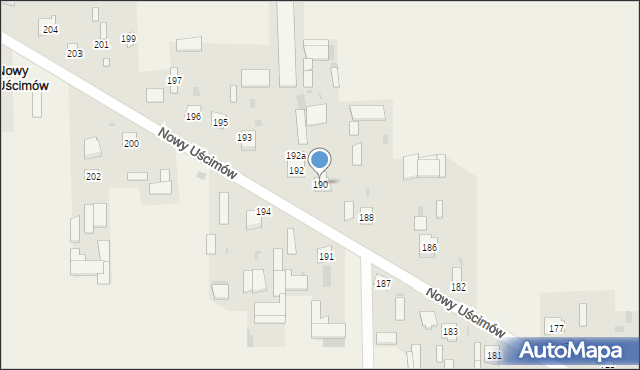 Nowy Uścimów, Nowy Uścimów, 190, mapa Nowy Uścimów