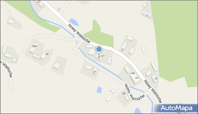 Nowy Waliszów, Nowy Waliszów, 11, mapa Nowy Waliszów