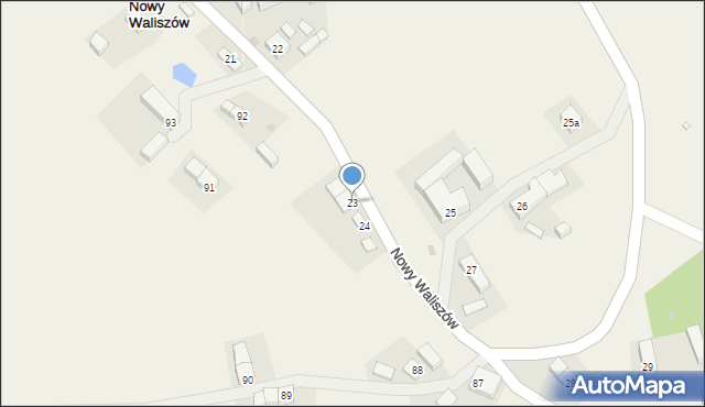 Nowy Waliszów, Nowy Waliszów, 23, mapa Nowy Waliszów