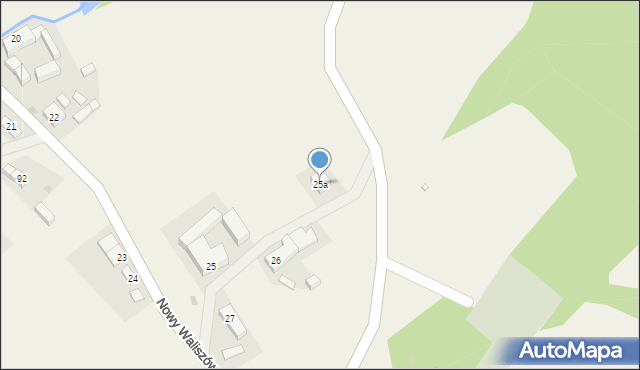 Nowy Waliszów, Nowy Waliszów, 25a, mapa Nowy Waliszów