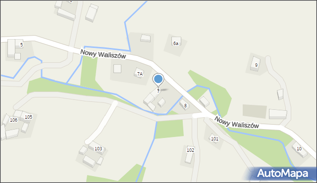 Nowy Waliszów, Nowy Waliszów, 7, mapa Nowy Waliszów