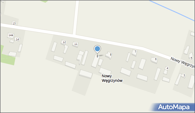 Nowy Węgrzynów, Nowy Węgrzynów, 9, mapa Nowy Węgrzynów