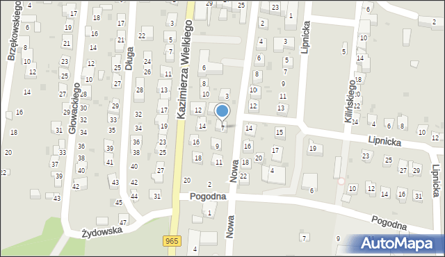 Nowy Wiśnicz, Nowa, 7, mapa Nowy Wiśnicz