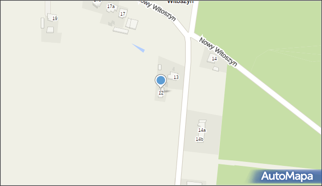 Nowy Witoszyn, Nowy Witoszyn, 12, mapa Nowy Witoszyn