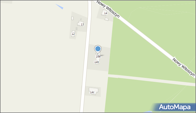 Nowy Witoszyn, Nowy Witoszyn, 14a, mapa Nowy Witoszyn