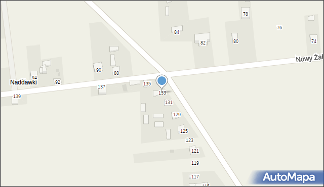Nowy Żabieniec, Nowy Żabieniec, 133, mapa Nowy Żabieniec