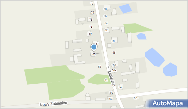 Nowy Żabieniec, Nowy Żabieniec, 65, mapa Nowy Żabieniec